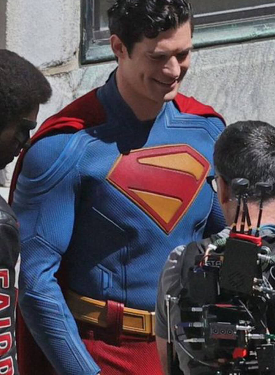 Harpoon Clark Kent Inspired Blue Leather Jacket - Superman 2025 Style