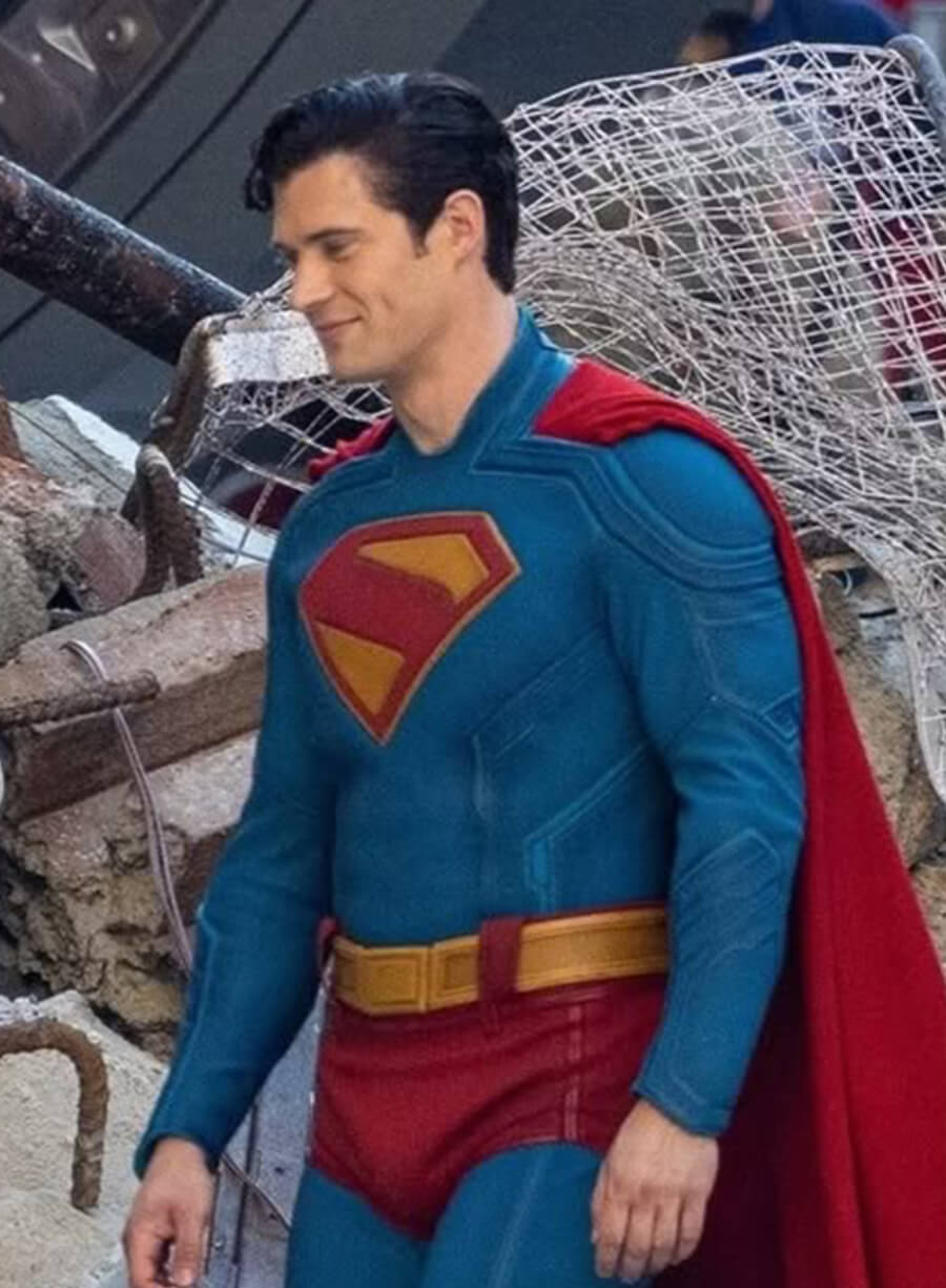 Harpoon Clark Kent Inspired Blue Leather Jacket - Superman 2025 Style