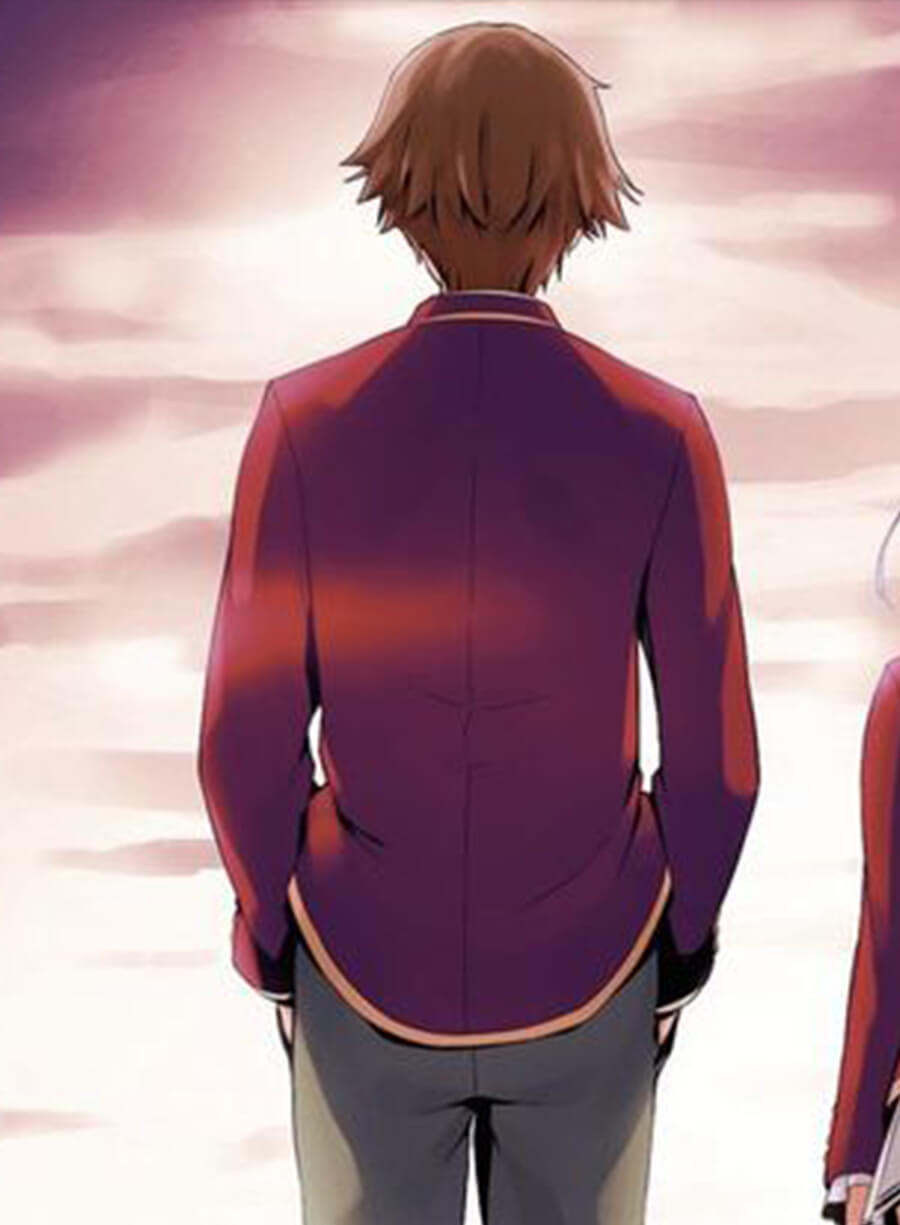 Harpoon Kiyotaka Ayanokoji Inspired Maroon Suiting fabric Leather Jacket - Classroom of the Elite Style