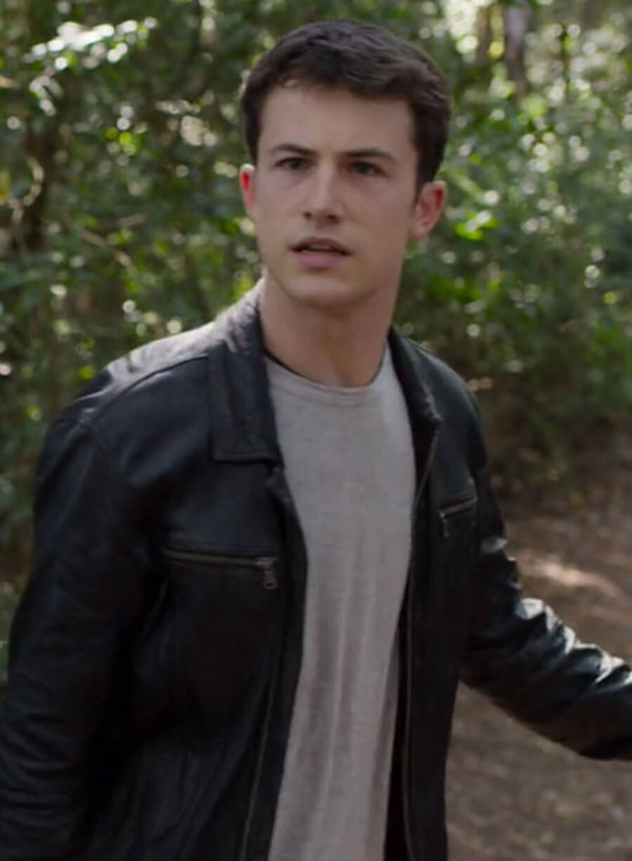Harpoon Clay Jensen Inspired Black Leather Jacket - 13 Reasons Why Style
