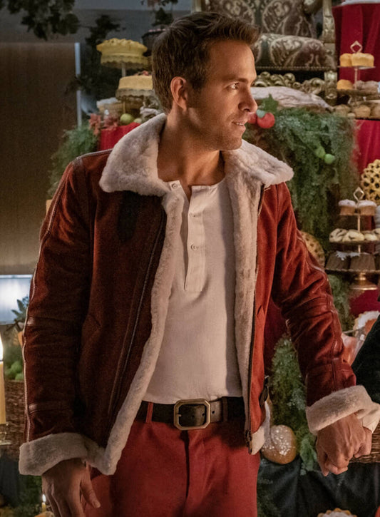 Harpoon Clint Briggs Inspired Red Suede Leather Leather Jacket - Spirited Style