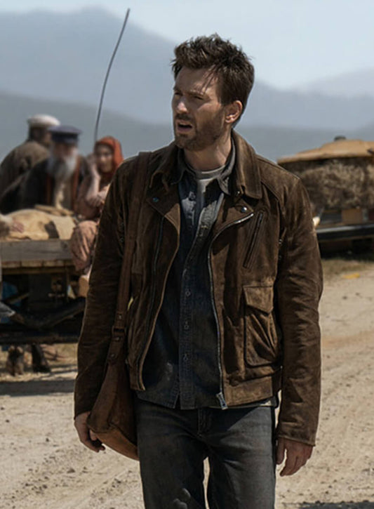 Harpoon Cole Turner Inspired Brown Leather Jacket - Ghosted Style