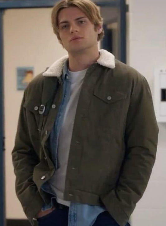 Harpoon Cole Walter Inspired Green Cotton Fabric Cotton Jacket - My Life with the Walter Boys Style