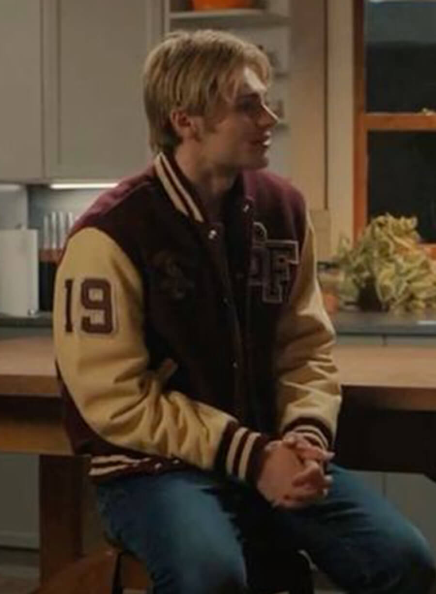 Harpoon Cole Walter Inspired Maroon Wool Varsity Jacket - My Life with the Walter Boys Style