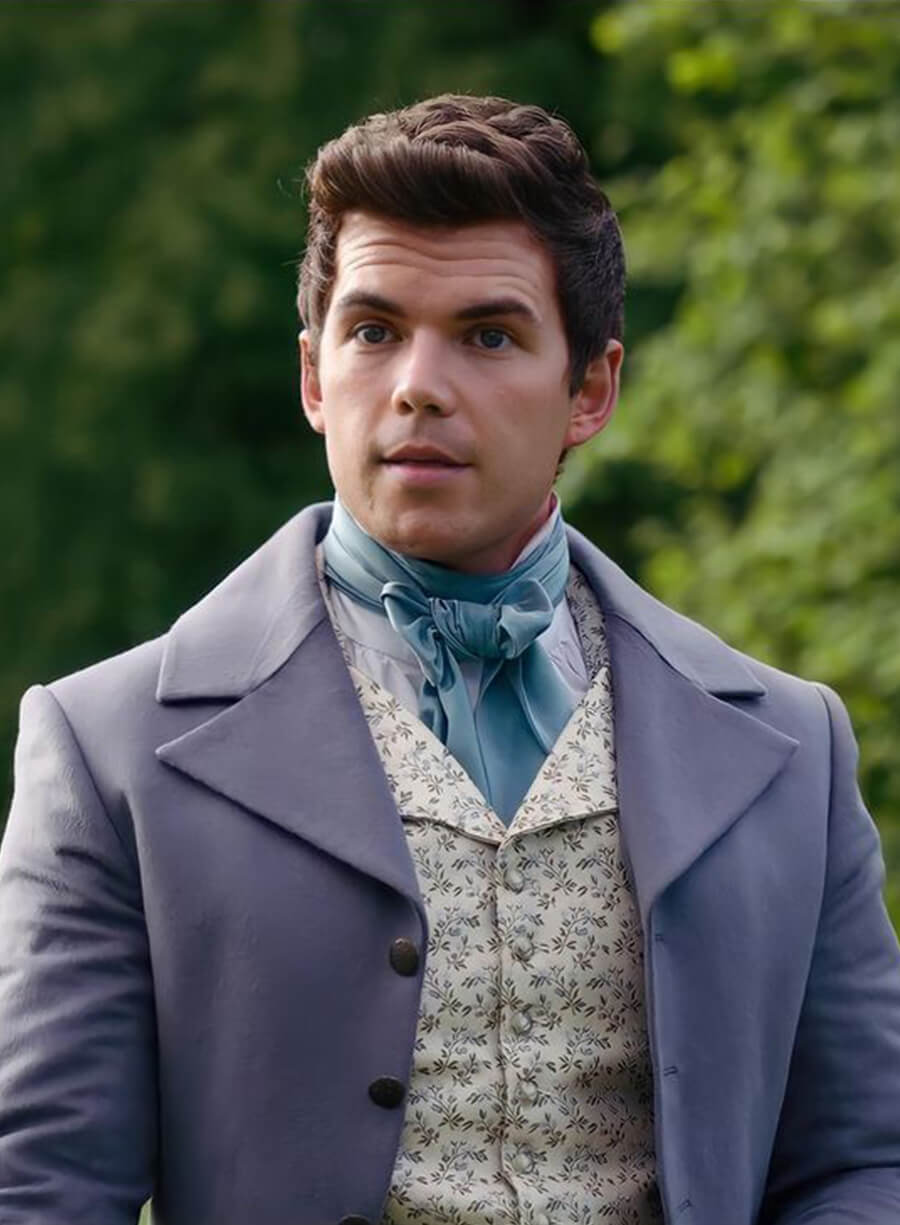 Harpoon Colin Bridgerton Inspired Blue Coat - Bridgerton S03 Style