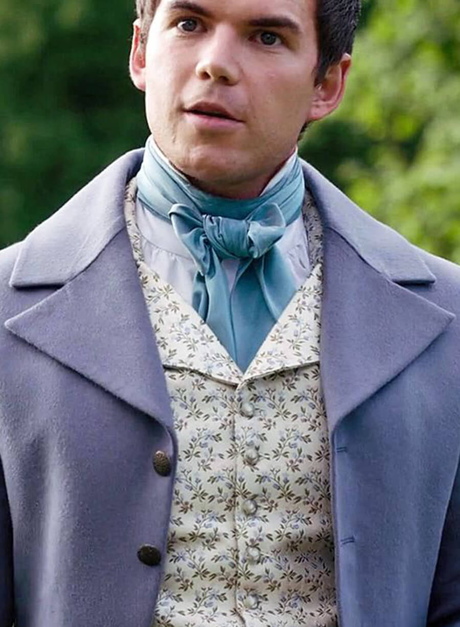 Harpoon Colin Bridgerton Inspired Blue Coat - Bridgerton S03 Style