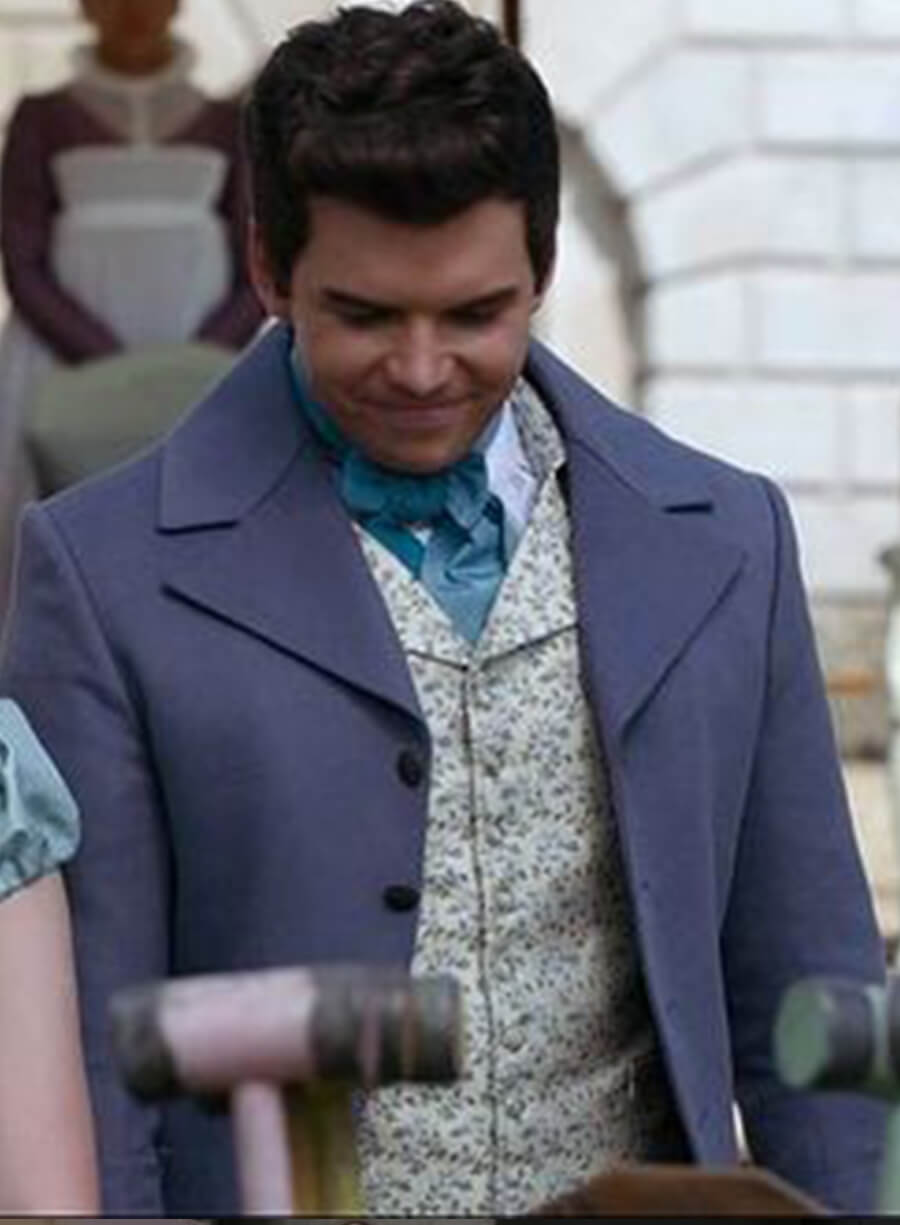 Harpoon Colin Bridgerton Inspired Blue Coat - Bridgerton S03 Style
