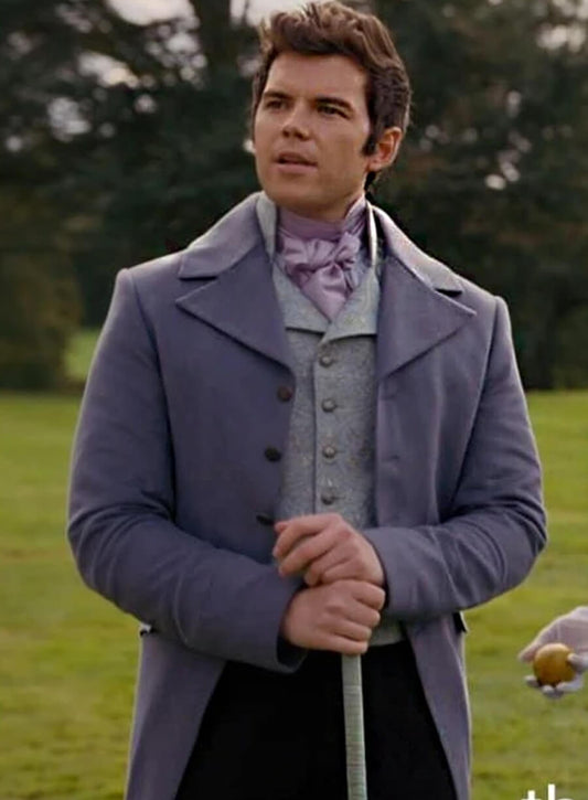 Harpoon Colin Bridgerton Inspired Blue Coat - Bridgerton S03 Style