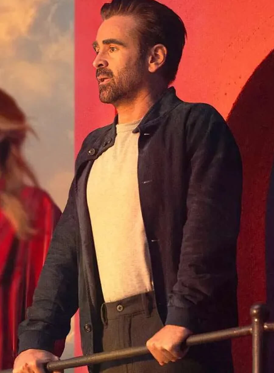 Harpoon David Inspired Blue Leather Jacket - A Big Bold Beautiful Journey 2025 Style