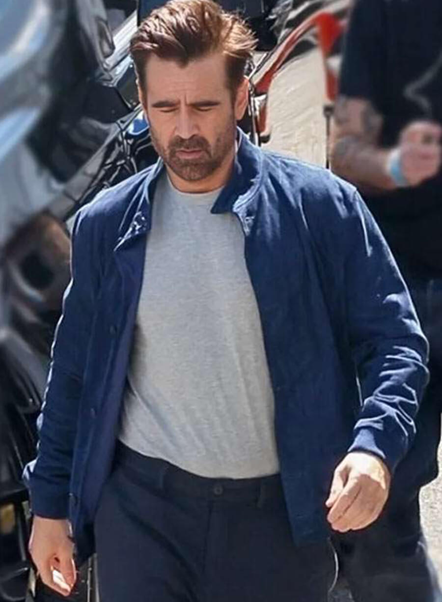 Harpoon David Inspired Blue Leather Jacket - A Big Bold Beautiful Journey 2025 Style