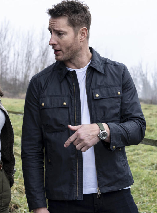 Harpoon Colter Shaw Inspired Black Cotton Fabric Cotton Jacket - Tracker Style