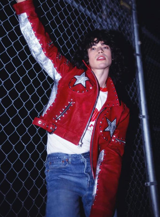 Harpoon Conan Inspired Red Leather Jacket - Conan Gray Style