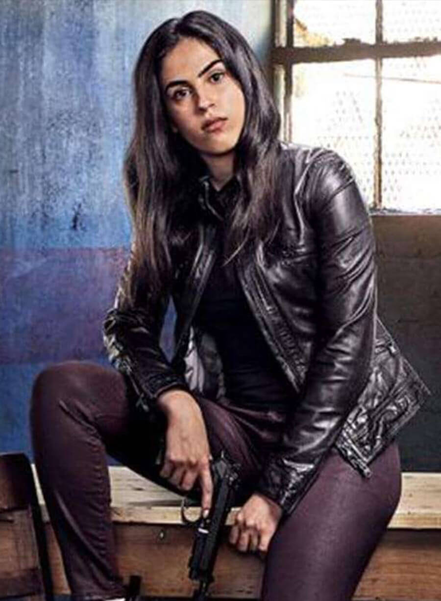 Harpoon Gabrielle Joubert Inspired Black Leather Jacket - Condor Style