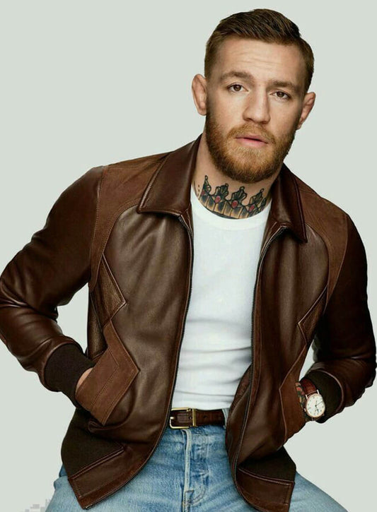 Harpoon Conor McGregor Inspired Brown Leather Jacket