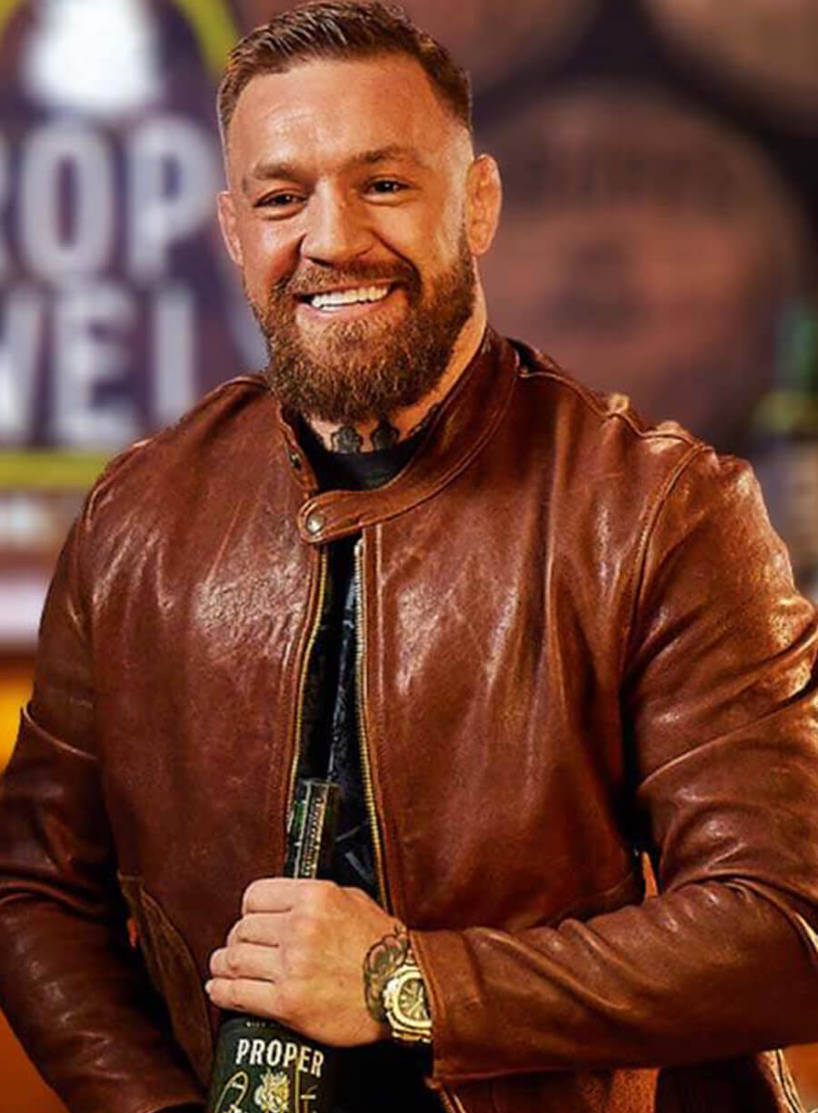 Harpoon Conor McGregor Inspired Brown Leather Jacket