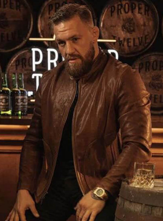 Harpoon Conor McGregor Inspired Brown Leather Jacket