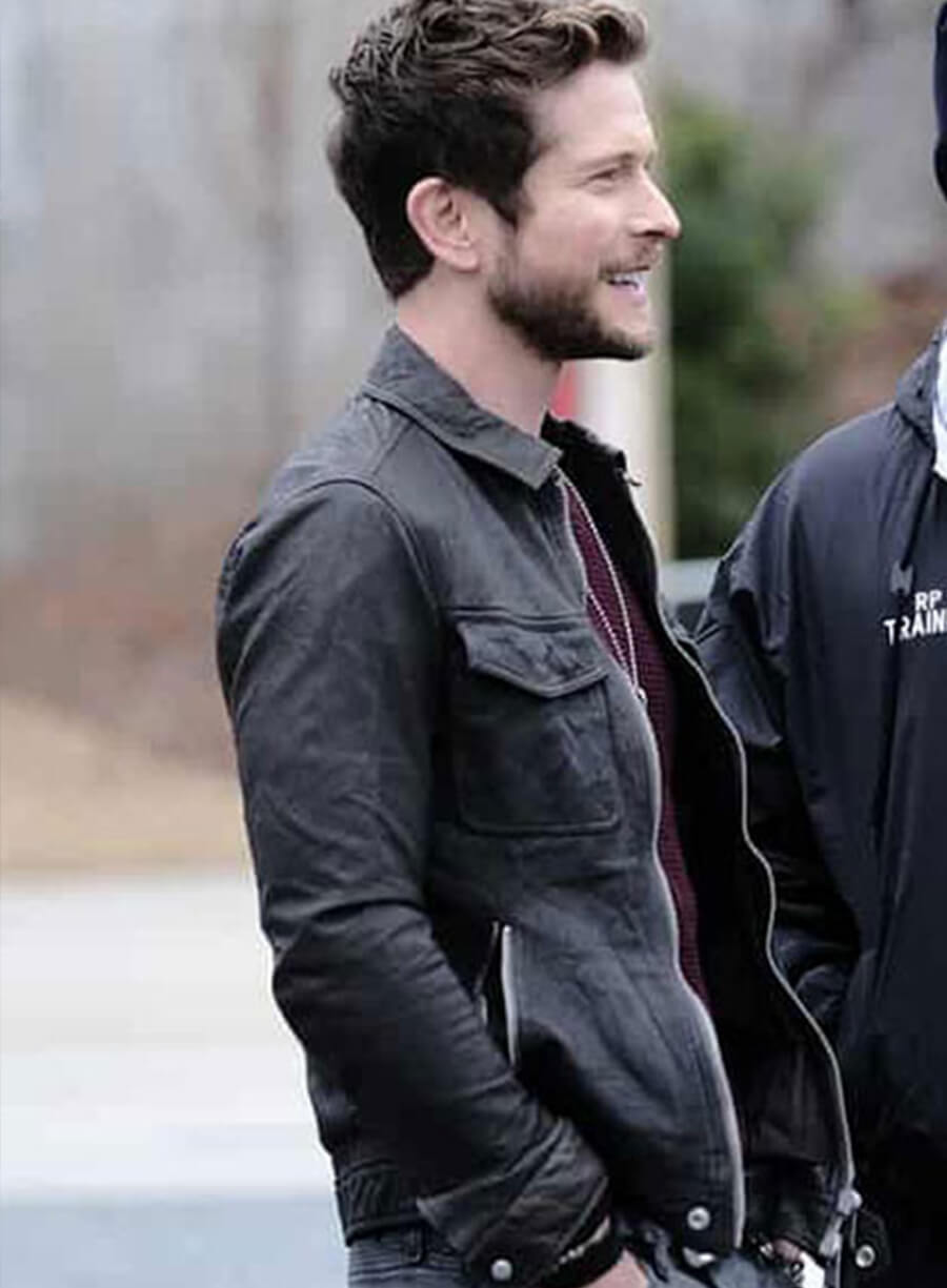 Harpoon Conrad Hawkins Inspired Black Leather Jacket - The Resident Style