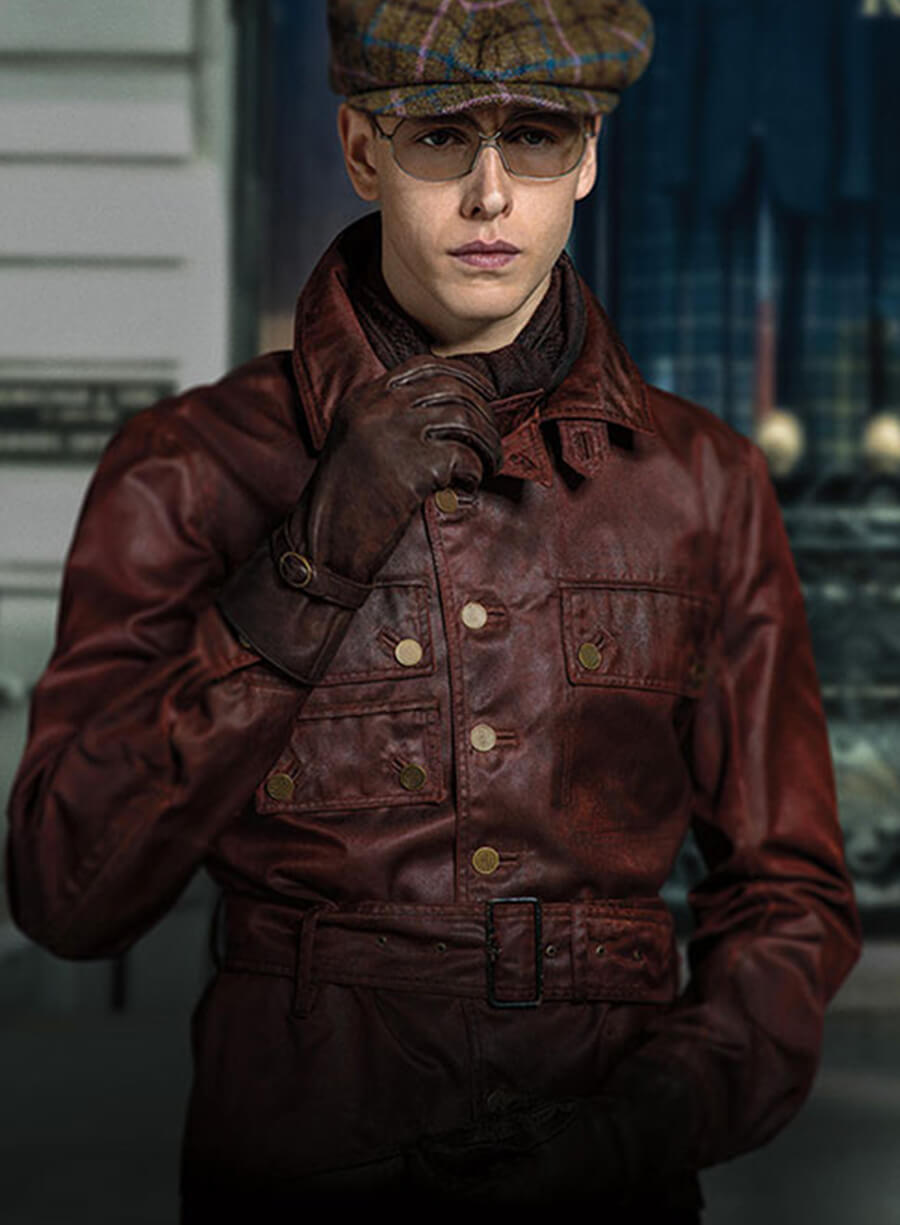 Harpoon Conrad Oxford Inspired Brown Leather Jacket - The King's Man Style