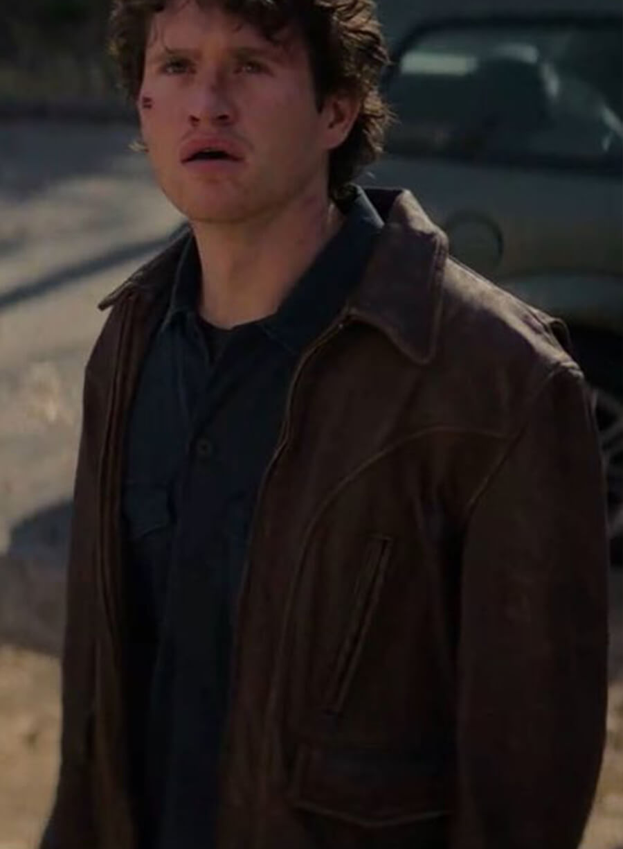 Harpoon Corey Cunningham Inspired Brown Leather Jacket - Halloween Ends Style