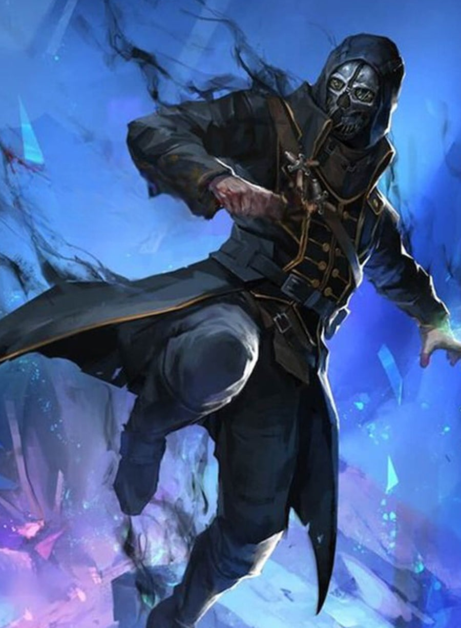 Harpoon Corvo Attano Inspired Black Real Leather Coat - Dishonored Style