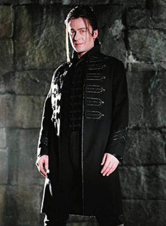 Harpoon Count Dracula Inspired Black Wool Coat - Van Helsing Style