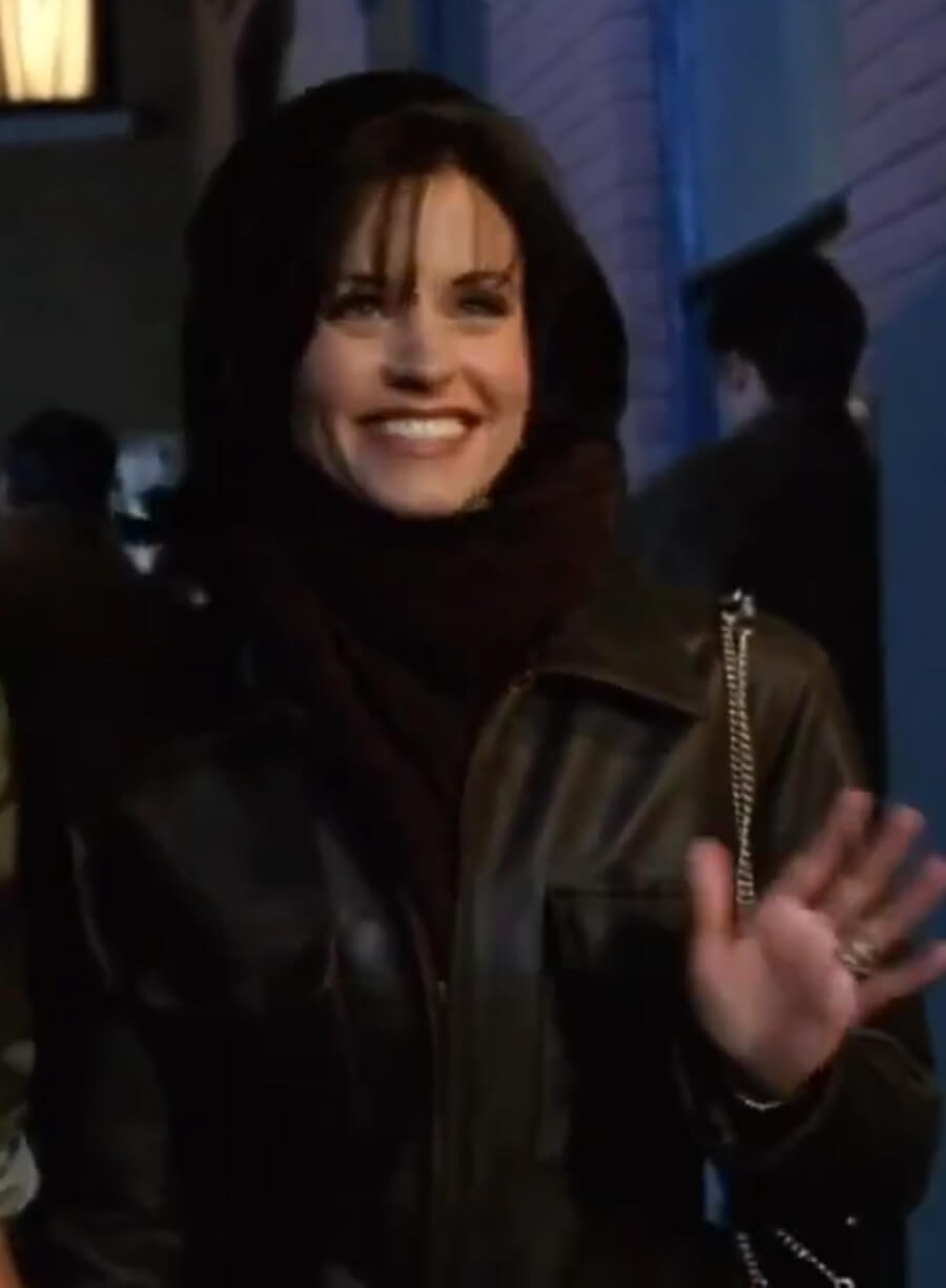 Harpoon Monica Geller Inspired Black Real Leather Leather Jacket - Friends Style