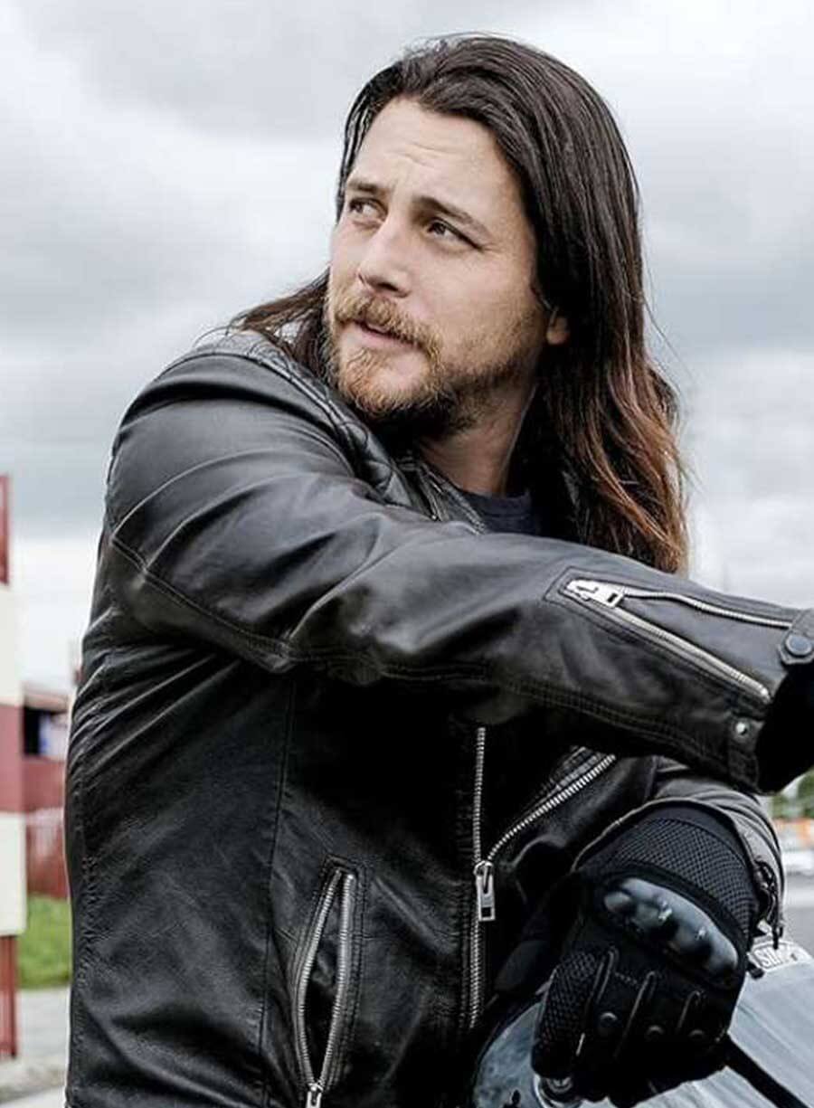 Harpoon Craig Cody Inspired Black Real Leather Leather Jacket - Animal Kingdom Style