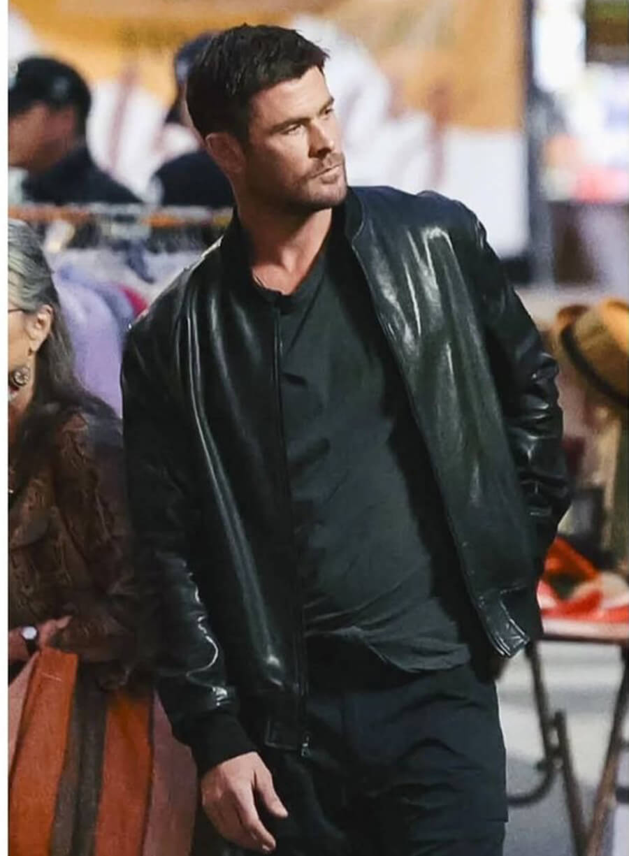 Harpoon Mike Davis Inspired Black Bomber Jacket - Crime 101 Style