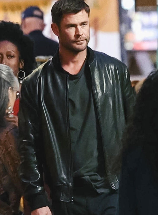 Harpoon Mike Davis Inspired Black Bomber Jacket - Crime 101 Style