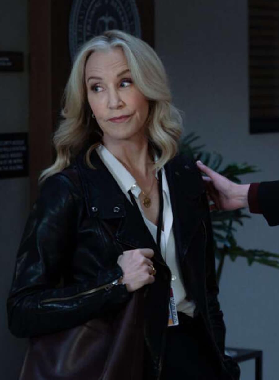 Harpoon Felicity Huffman Inspired Black Real Leather Leather Jacket - Criminal Minds Tv Series Style