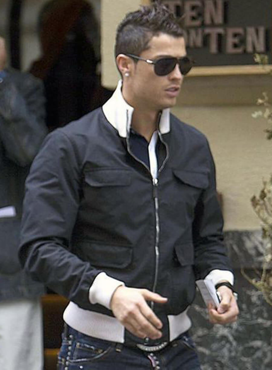 Harpoon Cristiano Ronaldo Inspired Black Bomber Jacket