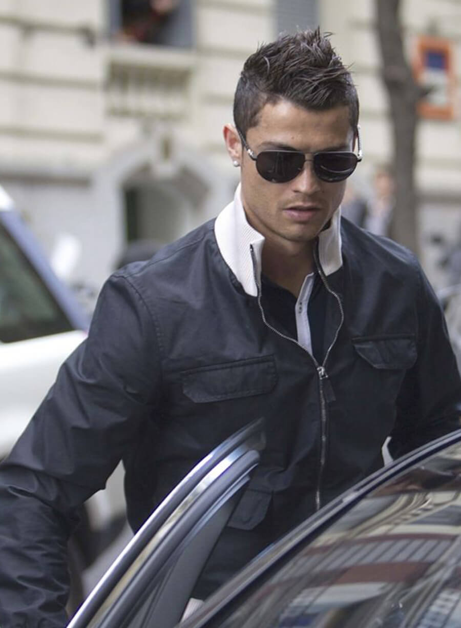 Harpoon Cristiano Ronaldo Inspired Black Bomber Jacket