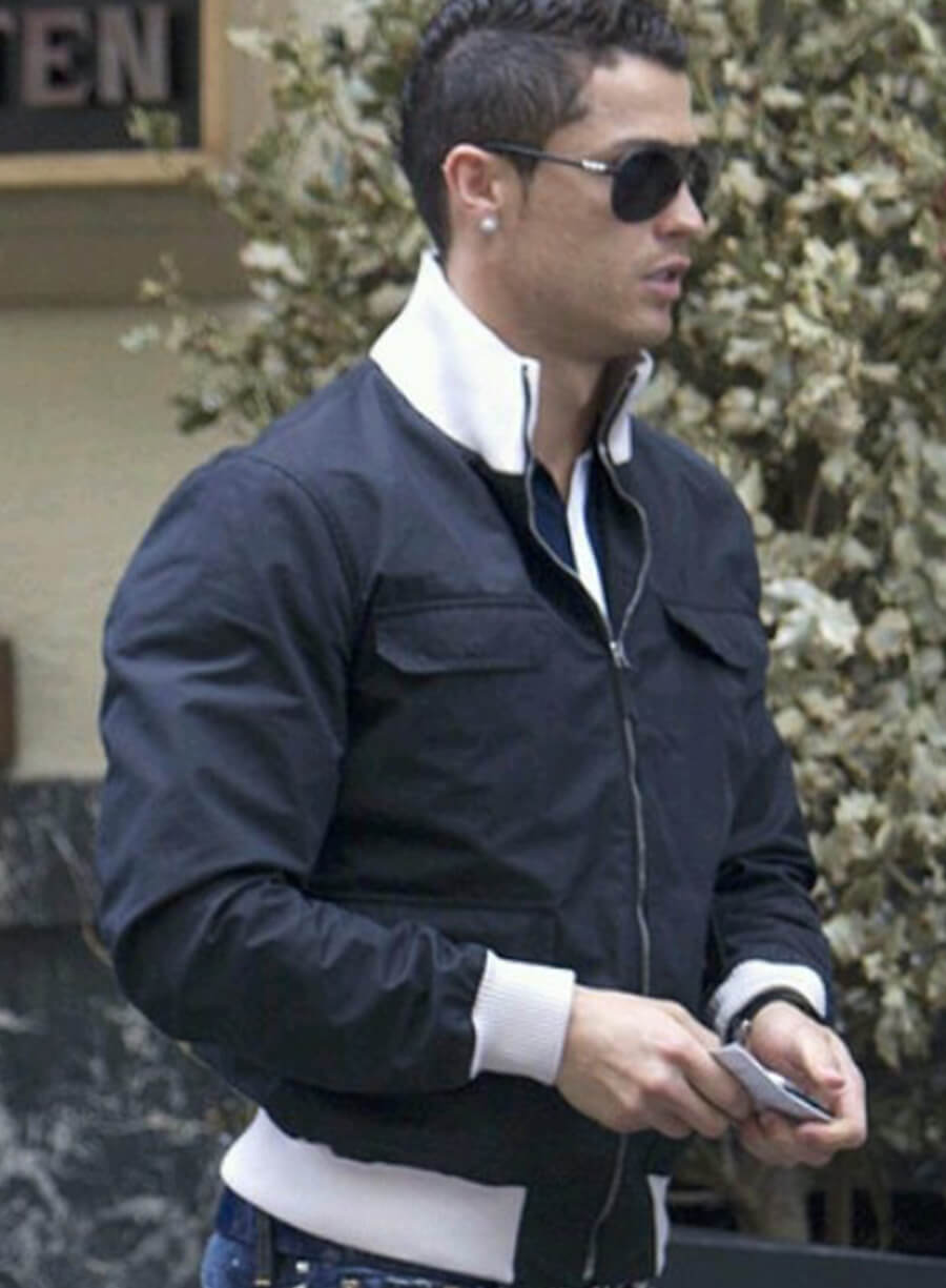 Harpoon Cristiano Ronaldo Inspired Black Bomber Jacket