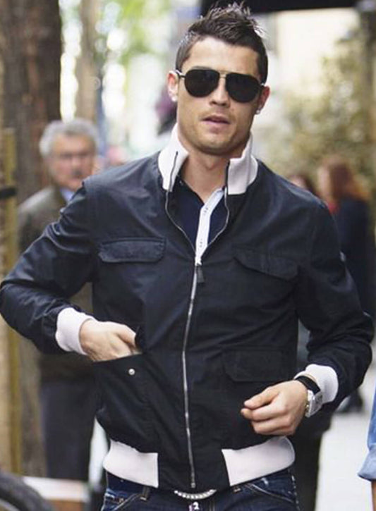 Harpoon Cristiano Ronaldo Inspired Black Bomber Jacket