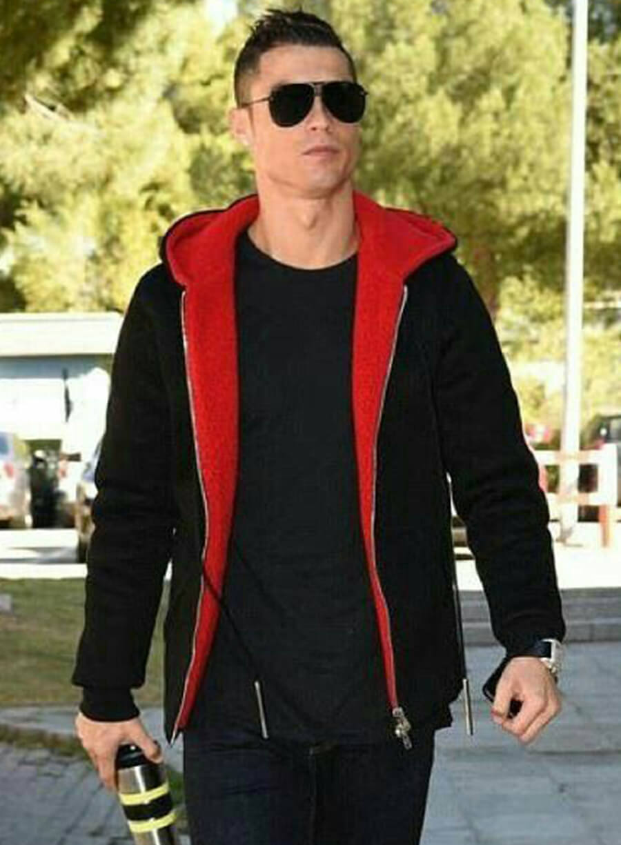 Harpoon Cristiano Ronaldo Inspired Black Hooded Jacket