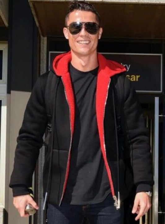 Harpoon Cristiano Ronaldo Inspired Black Hooded Jacket