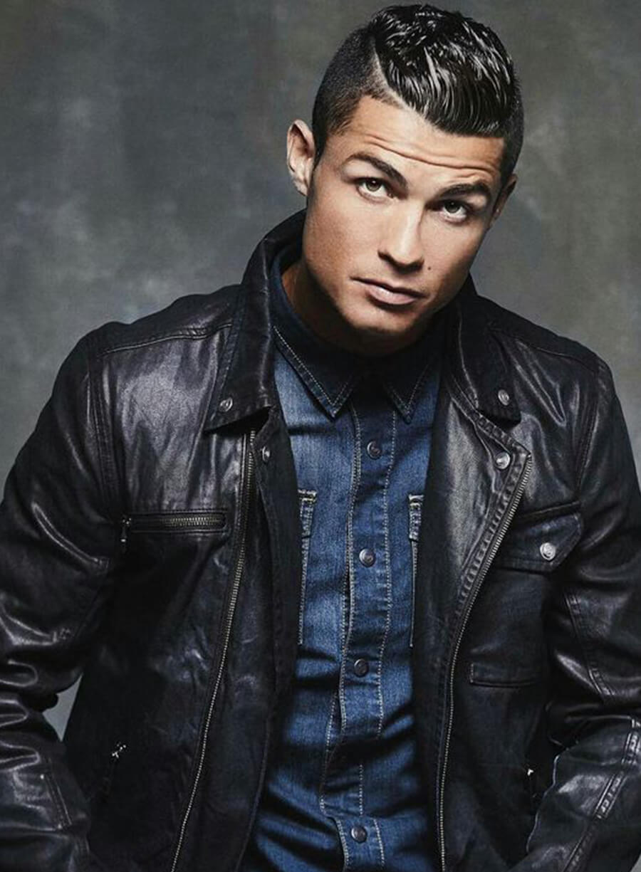 Harpoon Cristiano Ronaldo Inspired Black Leather Jacket