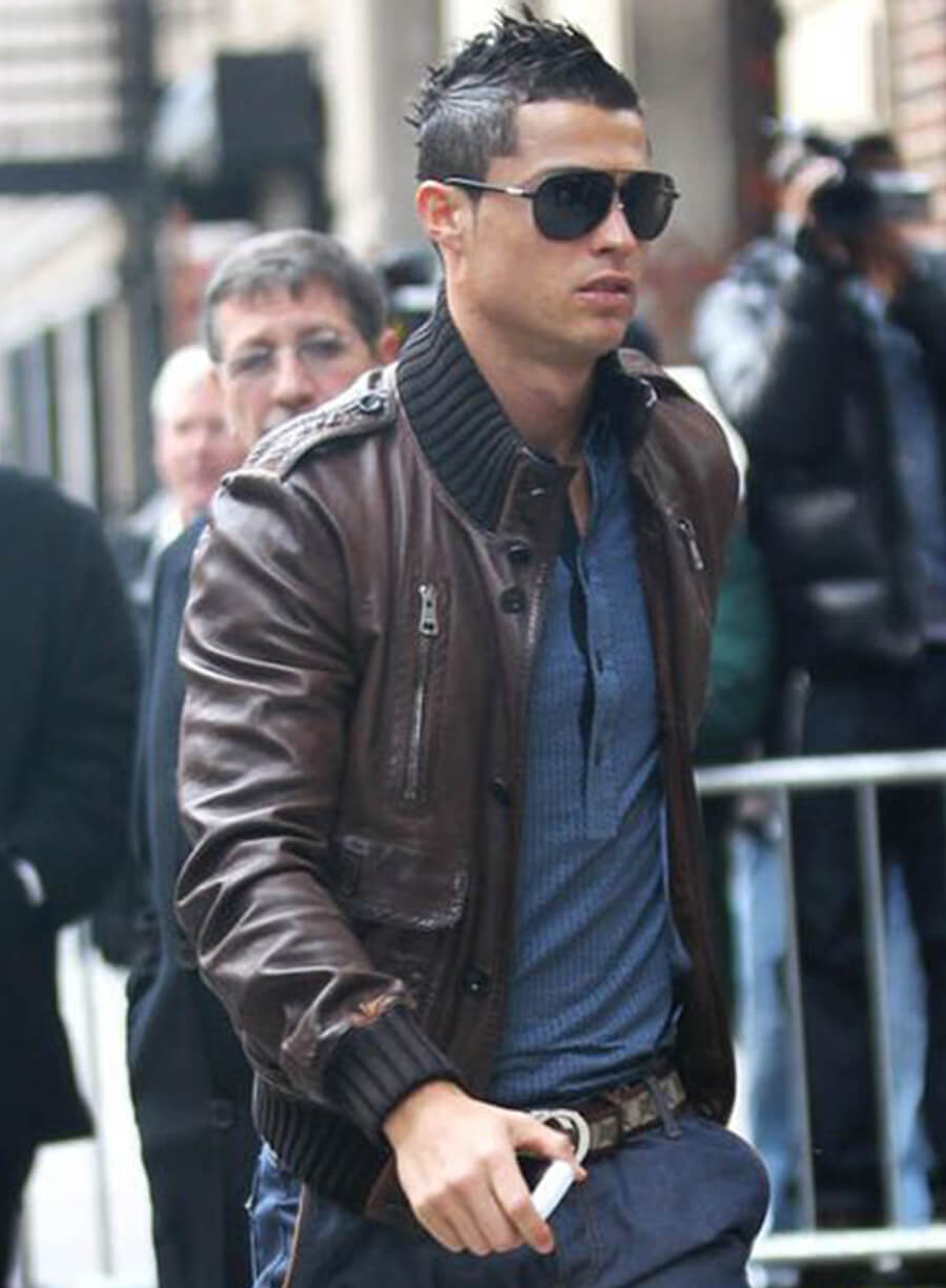 Harpoon Cristiano Ronaldo Inspired Brown Leather Jacket