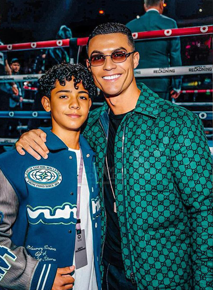 Harpoon Cristiano Ronaldo Flannel Padded Inspired Green Leather Jacket