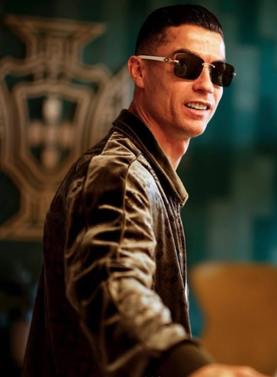 Harpoon Cristiano Ronaldo Nations League Inspired Brown Leather Jacket