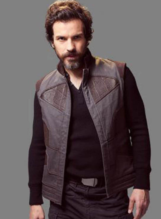 Harpoon Cristobal Inspired Grey Leather Jacket - Star Trek Picard S1 Style