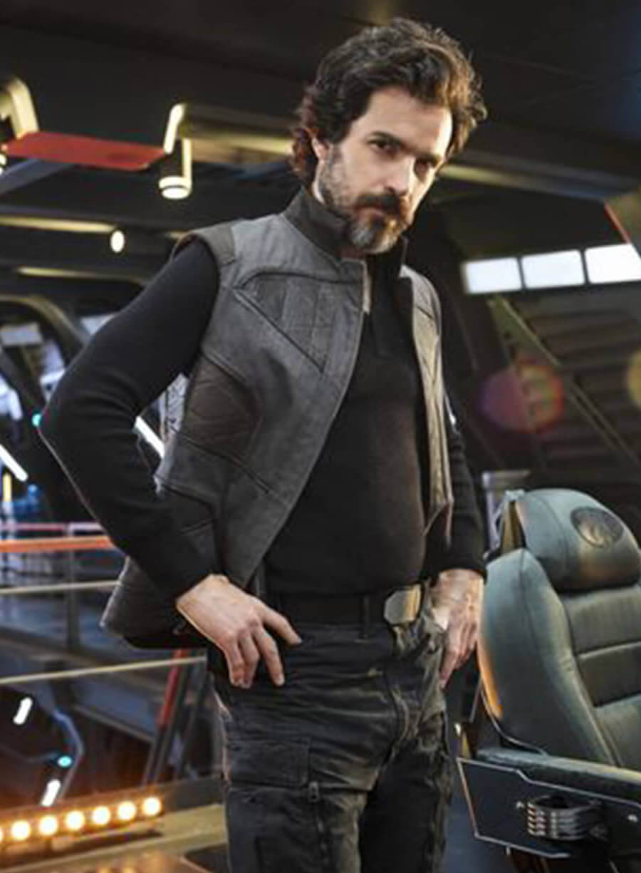 Harpoon Cristobal Inspired Grey Leather Jacket - Star Trek Picard S1 Style