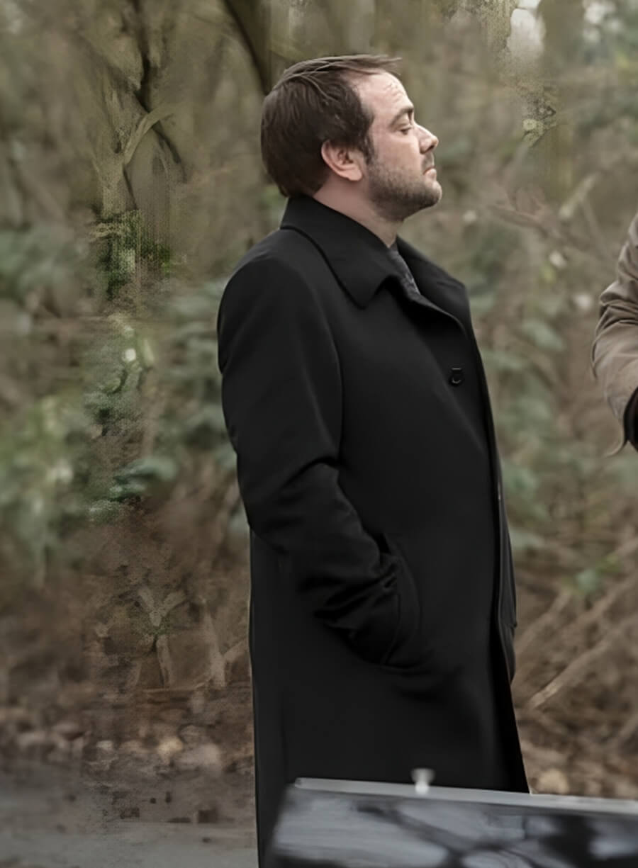 Harpoon Crowely Inspired Black Wool Fabric Coat - Supernatural Tv Series Style