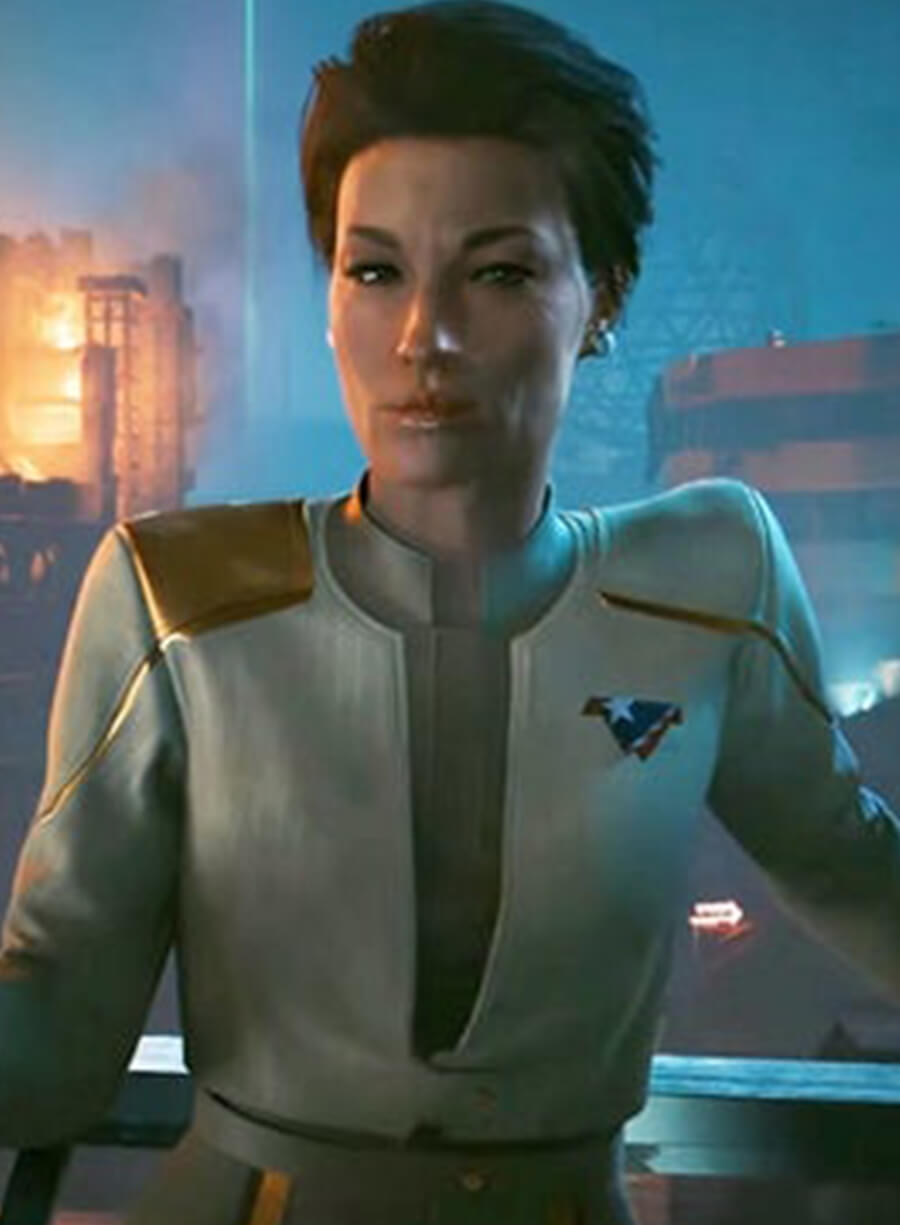 Harpoon Royce Inspired White Costume Jacket - Cyberpunk 2077 Style