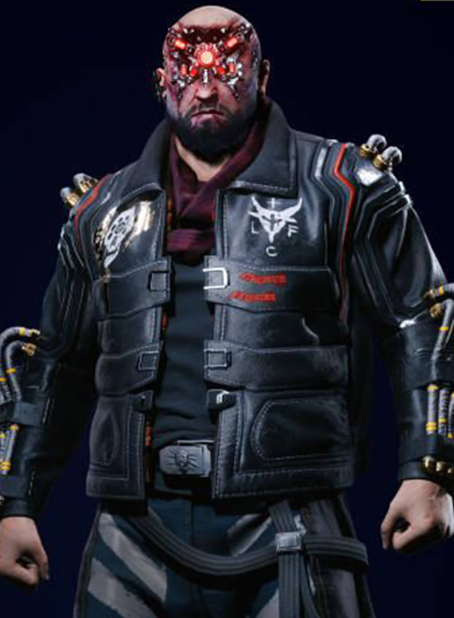 Harpoon Royce Inspired Brown Leather Jacket - Cyberpunk 2077 Style