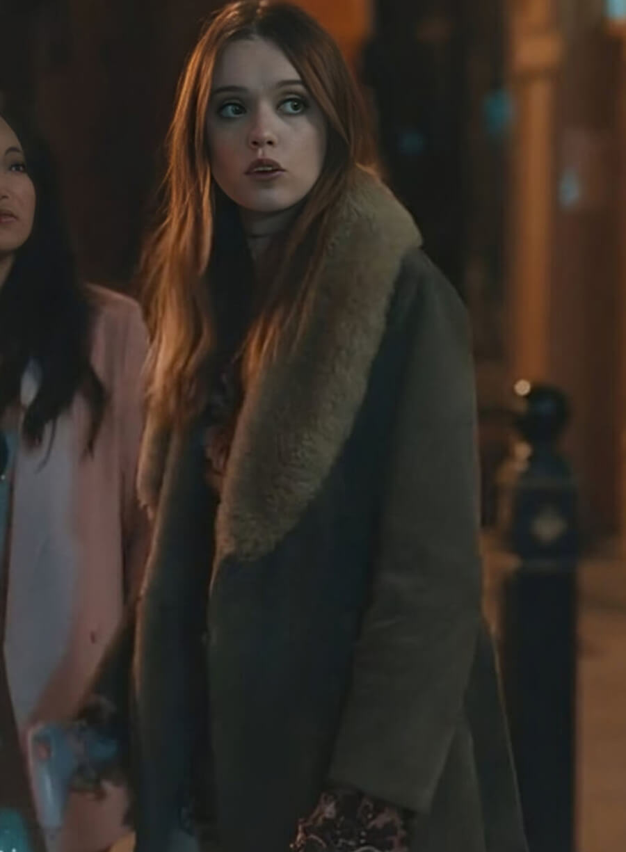 Harpoon Aimee Lou Wood Inspired Grey Wool Fabric Coat - Daddy Issues Style