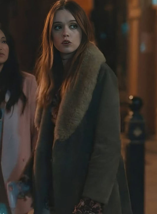 Harpoon Aimee Lou Wood Inspired Grey Wool Fabric Coat - Daddy Issues Style