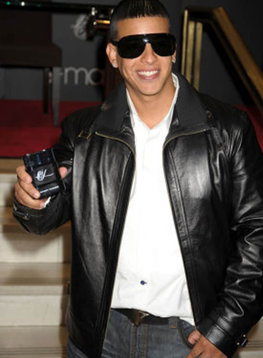 Harpoon Daddy Yankee Inspired Black Real Leather Leather Jacket