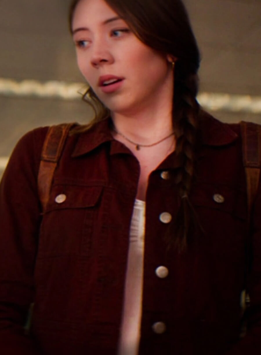 Harpoon Holly Inspired Burgundy Cotton Jacket - Murder in a Small Town Style