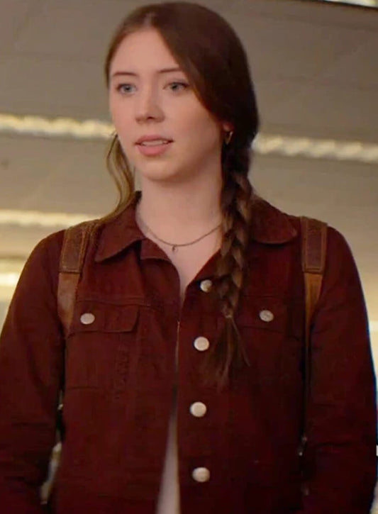 Harpoon Holly Inspired Burgundy Cotton Jacket - Murder in a Small Town Style